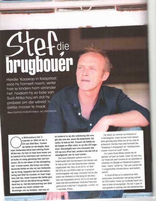 Stef Bos Interview met ZA magazine Vrouekeu